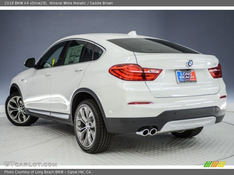 Mineral White Metallic / Saddle Brown 2018 BMW X4 xDrive28i