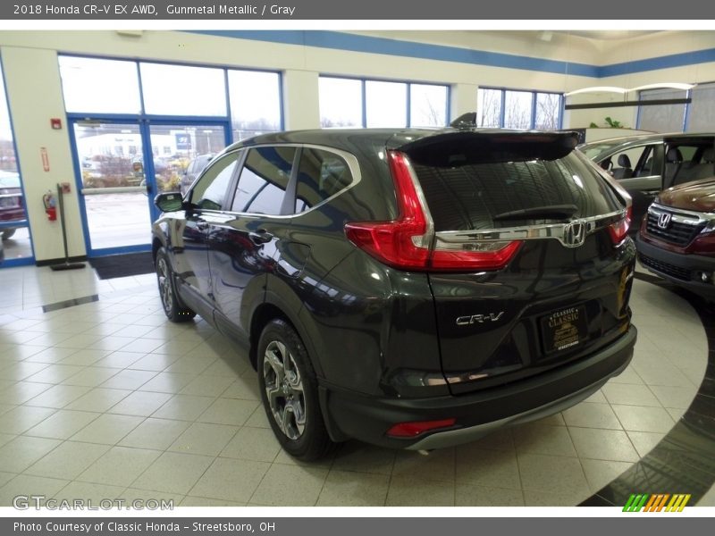 Gunmetal Metallic / Gray 2018 Honda CR-V EX AWD