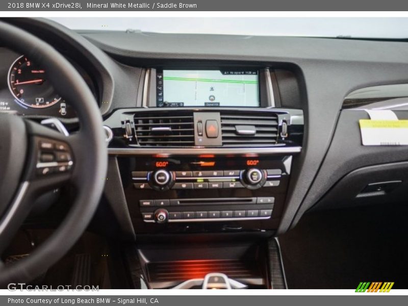 Mineral White Metallic / Saddle Brown 2018 BMW X4 xDrive28i