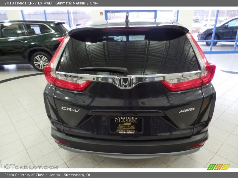 Gunmetal Metallic / Gray 2018 Honda CR-V EX AWD