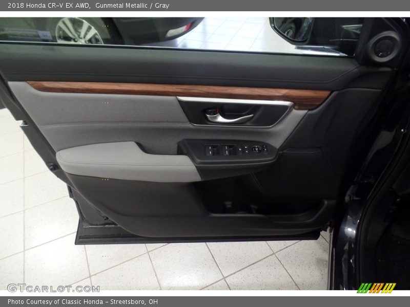 Gunmetal Metallic / Gray 2018 Honda CR-V EX AWD
