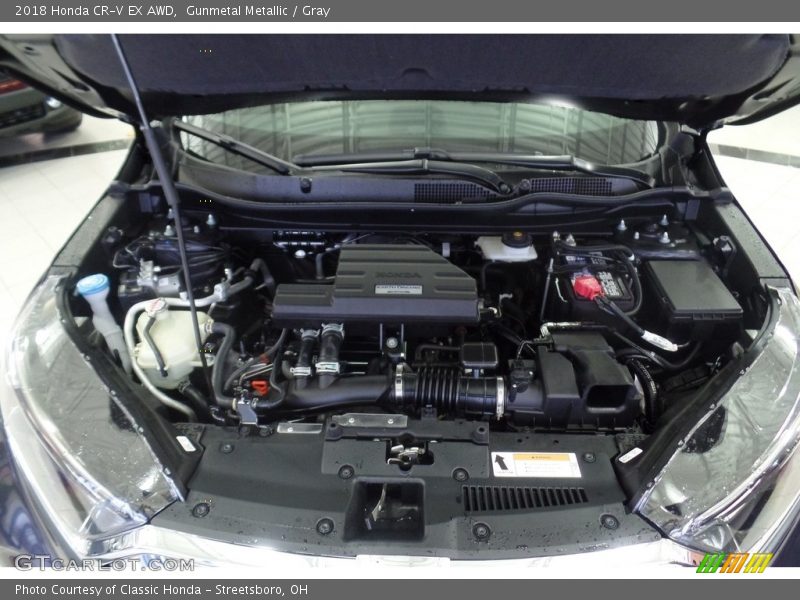 Gunmetal Metallic / Gray 2018 Honda CR-V EX AWD