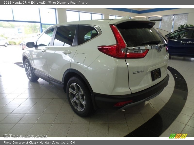White Diamond Pearl / Ivory 2018 Honda CR-V EX-L AWD