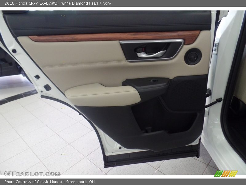 White Diamond Pearl / Ivory 2018 Honda CR-V EX-L AWD