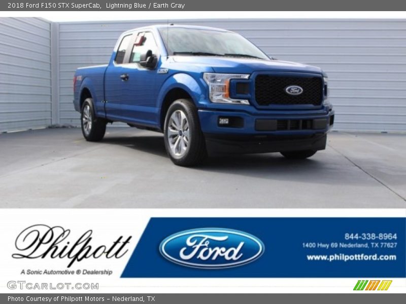 Lightning Blue / Earth Gray 2018 Ford F150 STX SuperCab