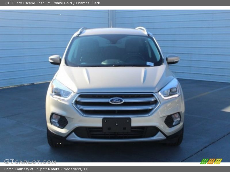 White Gold / Charcoal Black 2017 Ford Escape Titanium