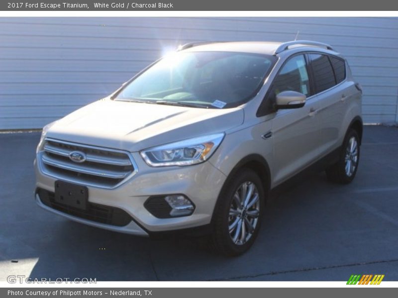 White Gold / Charcoal Black 2017 Ford Escape Titanium