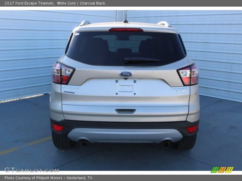 White Gold / Charcoal Black 2017 Ford Escape Titanium