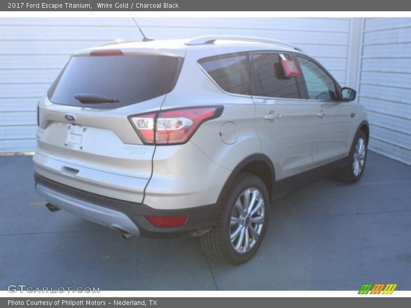 White Gold / Charcoal Black 2017 Ford Escape Titanium