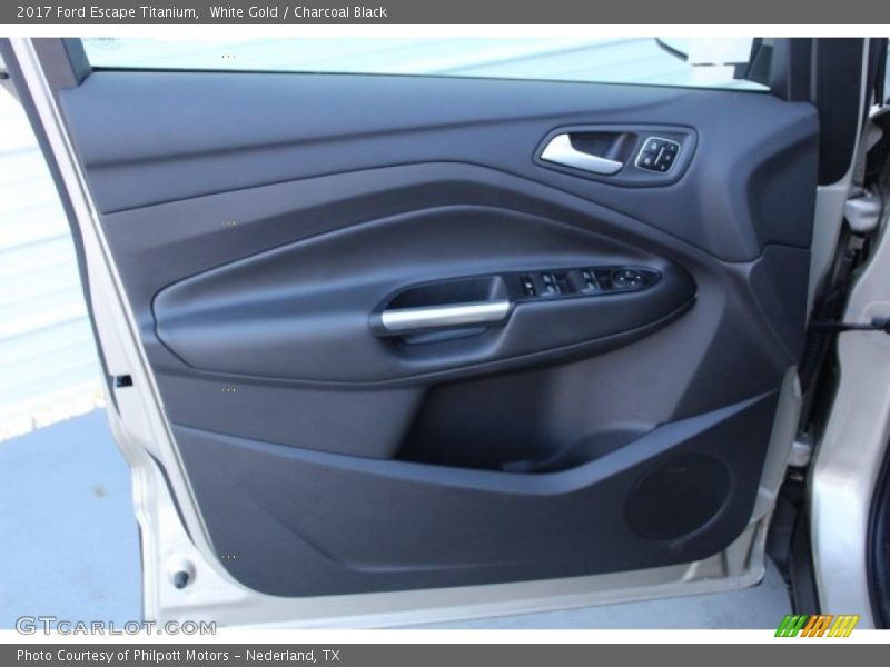 White Gold / Charcoal Black 2017 Ford Escape Titanium
