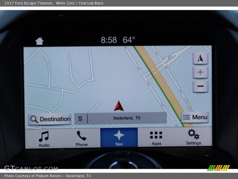 White Gold / Charcoal Black 2017 Ford Escape Titanium
