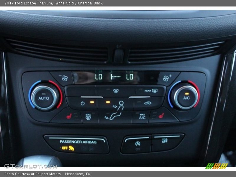 White Gold / Charcoal Black 2017 Ford Escape Titanium