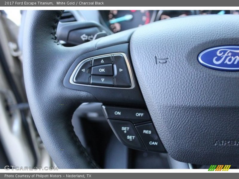 White Gold / Charcoal Black 2017 Ford Escape Titanium