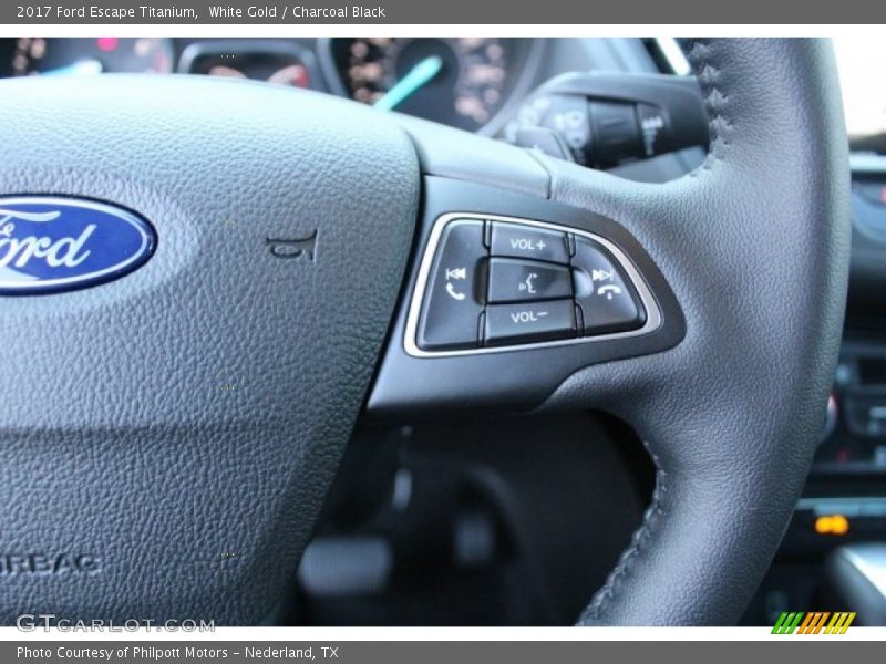 White Gold / Charcoal Black 2017 Ford Escape Titanium