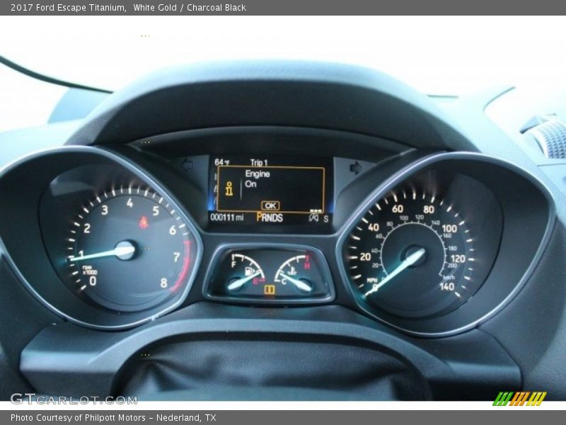 White Gold / Charcoal Black 2017 Ford Escape Titanium