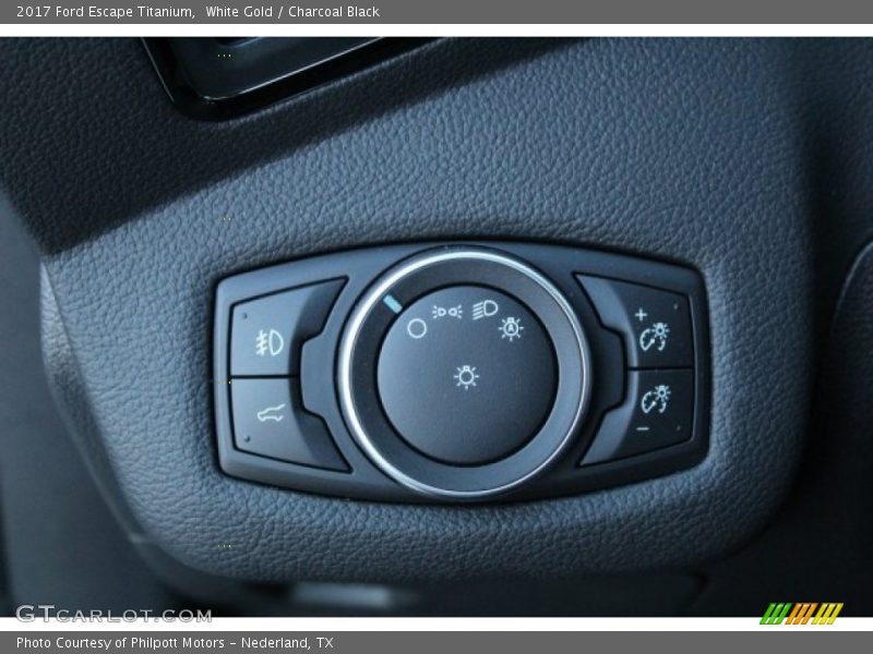 White Gold / Charcoal Black 2017 Ford Escape Titanium
