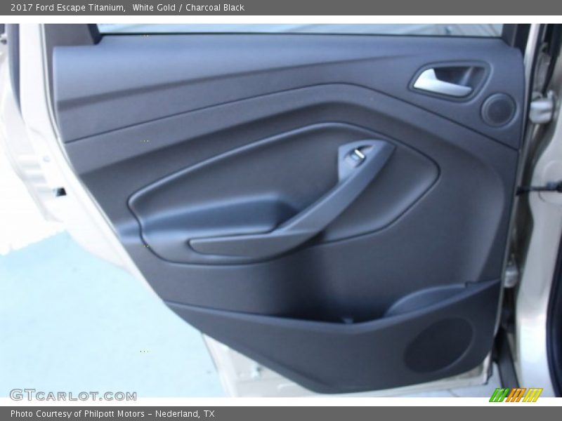 White Gold / Charcoal Black 2017 Ford Escape Titanium
