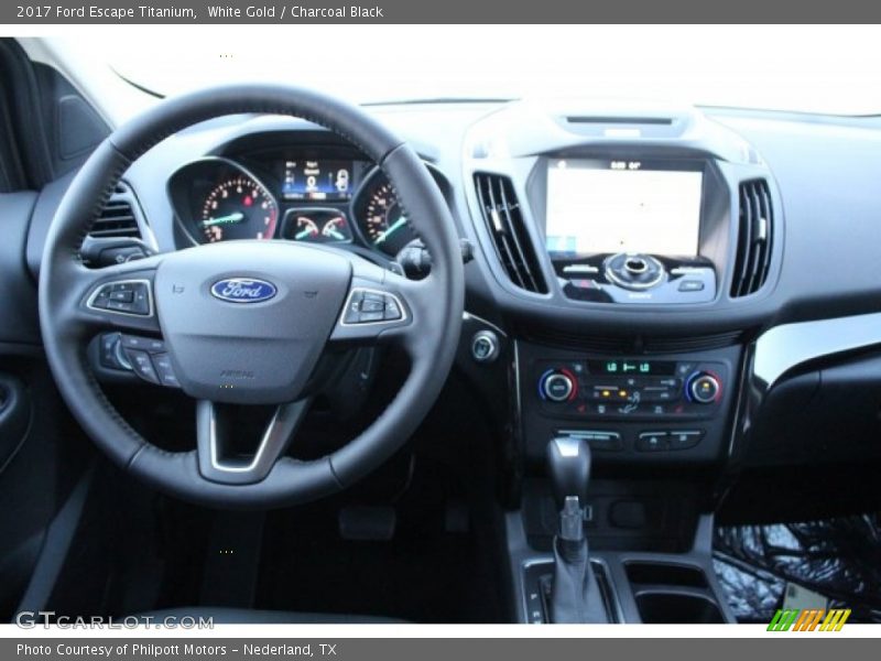 White Gold / Charcoal Black 2017 Ford Escape Titanium