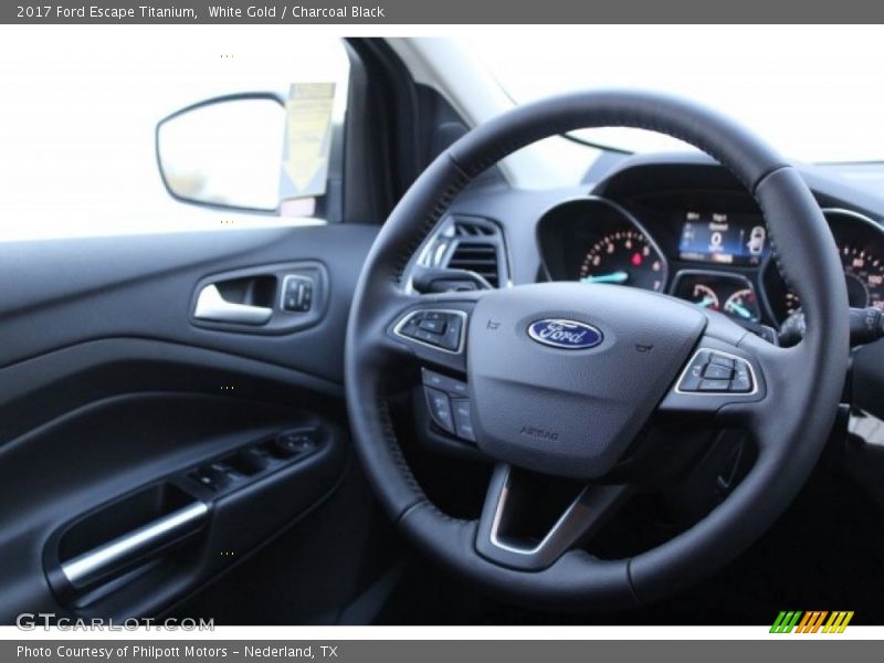 White Gold / Charcoal Black 2017 Ford Escape Titanium