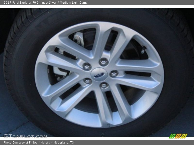Ingot Silver / Medium Light Camel 2017 Ford Explorer FWD