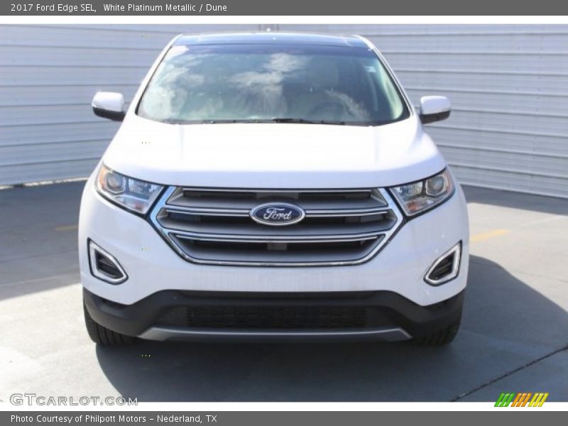 White Platinum Metallic / Dune 2017 Ford Edge SEL