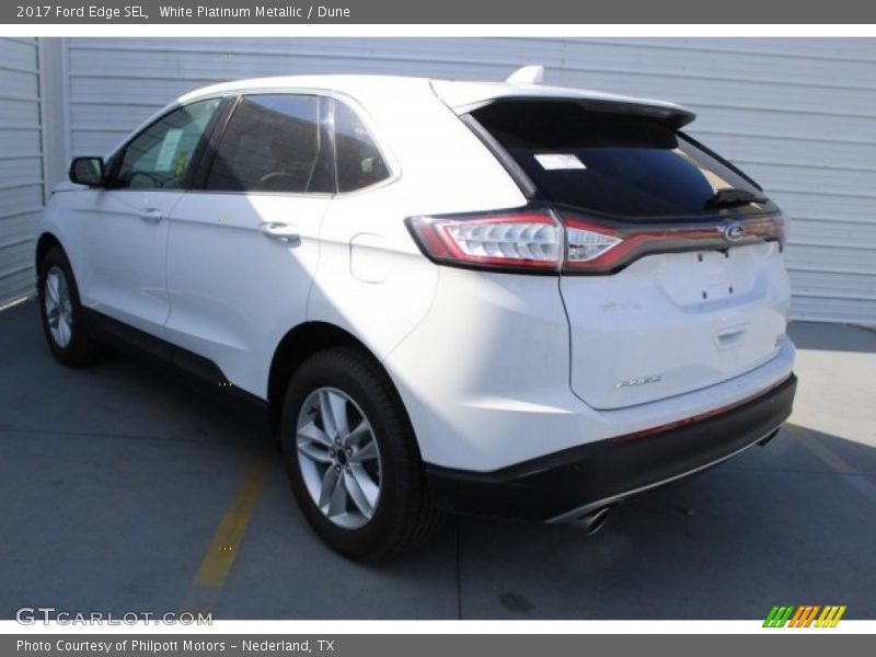 White Platinum Metallic / Dune 2017 Ford Edge SEL