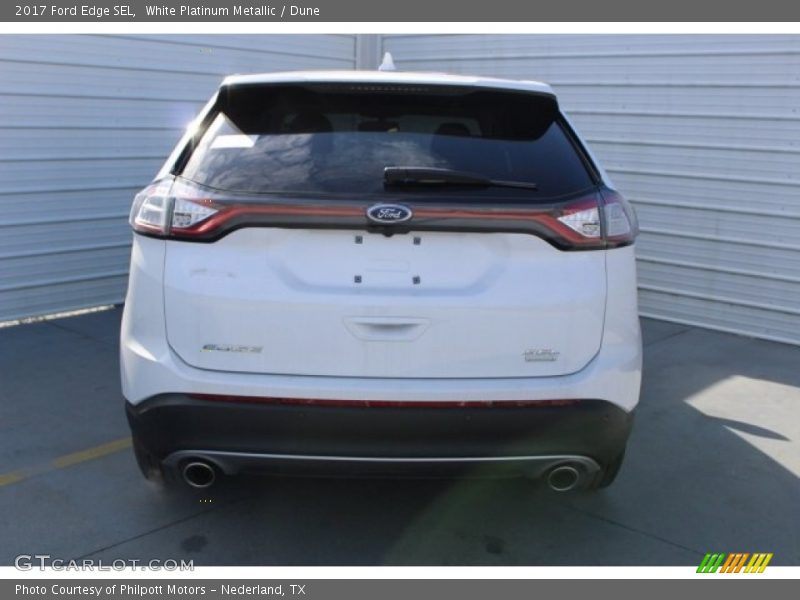 White Platinum Metallic / Dune 2017 Ford Edge SEL