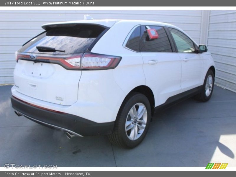 White Platinum Metallic / Dune 2017 Ford Edge SEL