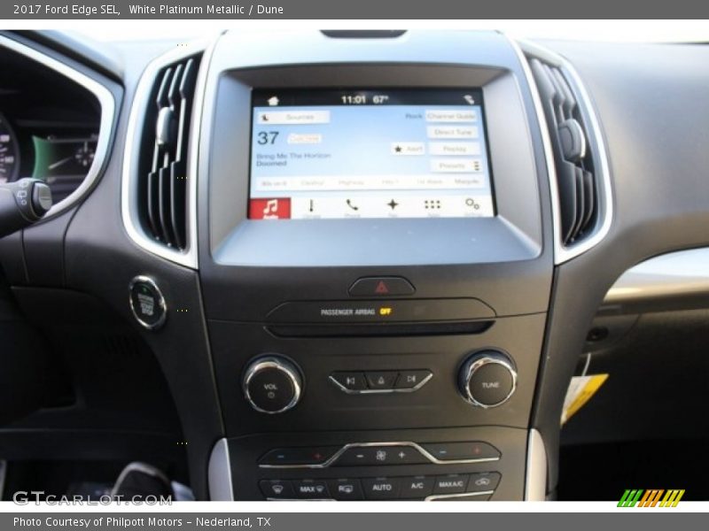 White Platinum Metallic / Dune 2017 Ford Edge SEL