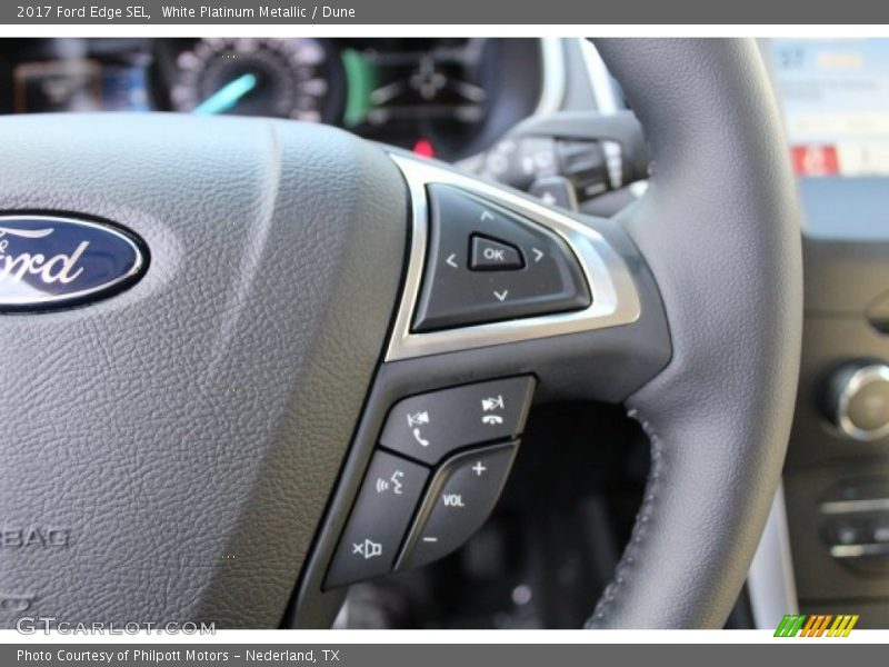 White Platinum Metallic / Dune 2017 Ford Edge SEL