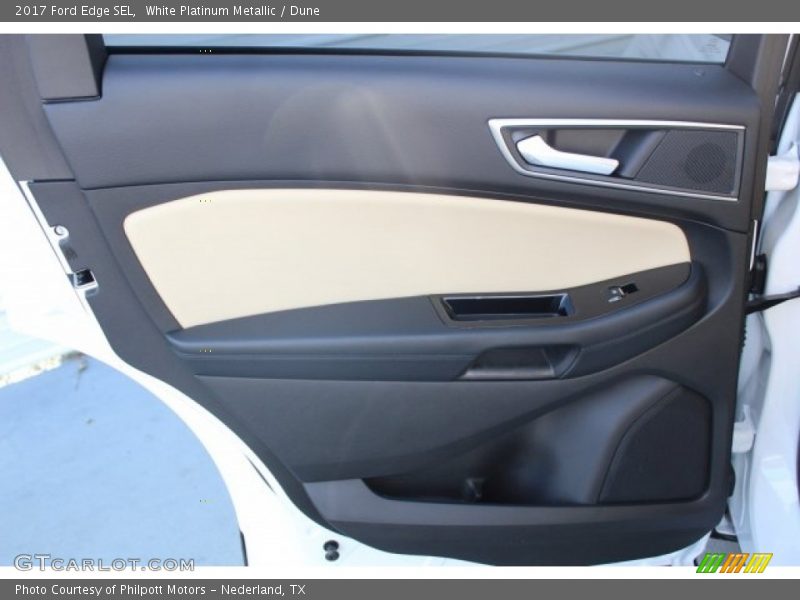 White Platinum Metallic / Dune 2017 Ford Edge SEL