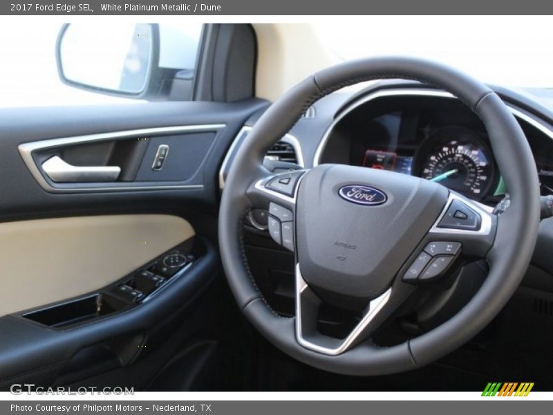 White Platinum Metallic / Dune 2017 Ford Edge SEL