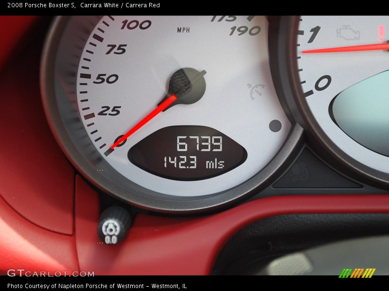 Carrara White / Carrera Red 2008 Porsche Boxster S