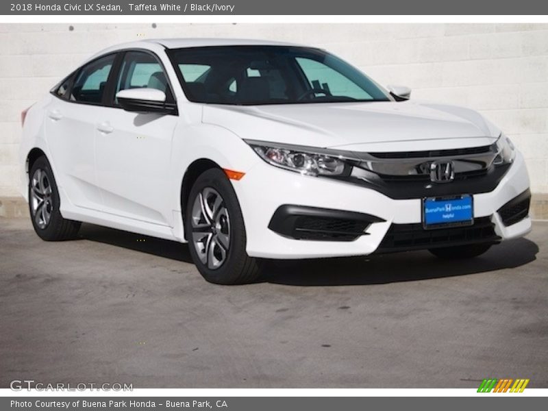 Taffeta White / Black/Ivory 2018 Honda Civic LX Sedan