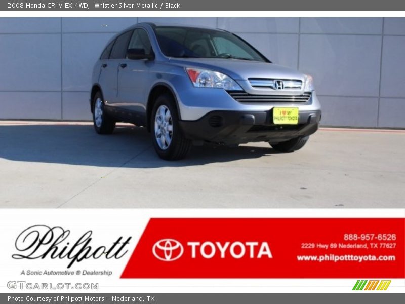 Whistler Silver Metallic / Black 2008 Honda CR-V EX 4WD