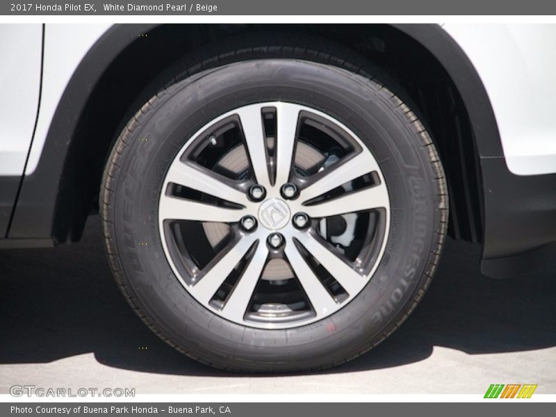 White Diamond Pearl / Beige 2017 Honda Pilot EX