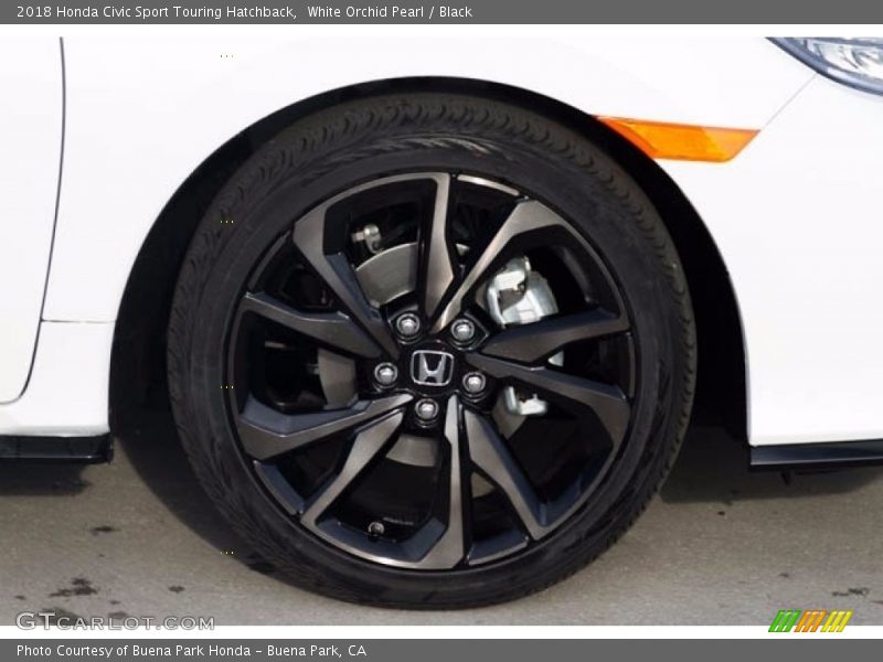White Orchid Pearl / Black 2018 Honda Civic Sport Touring Hatchback