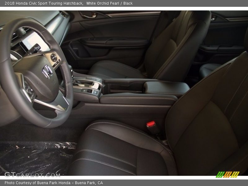 White Orchid Pearl / Black 2018 Honda Civic Sport Touring Hatchback