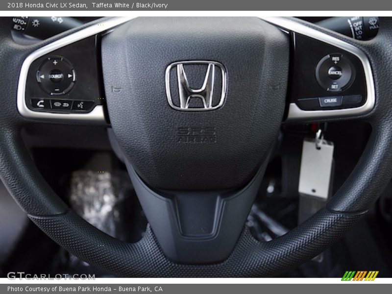 Taffeta White / Black/Ivory 2018 Honda Civic LX Sedan