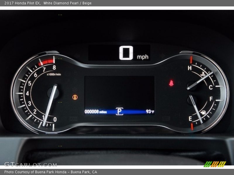 White Diamond Pearl / Beige 2017 Honda Pilot EX