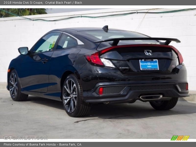 Crystal Black Pearl / Black 2018 Honda Civic Si Coupe