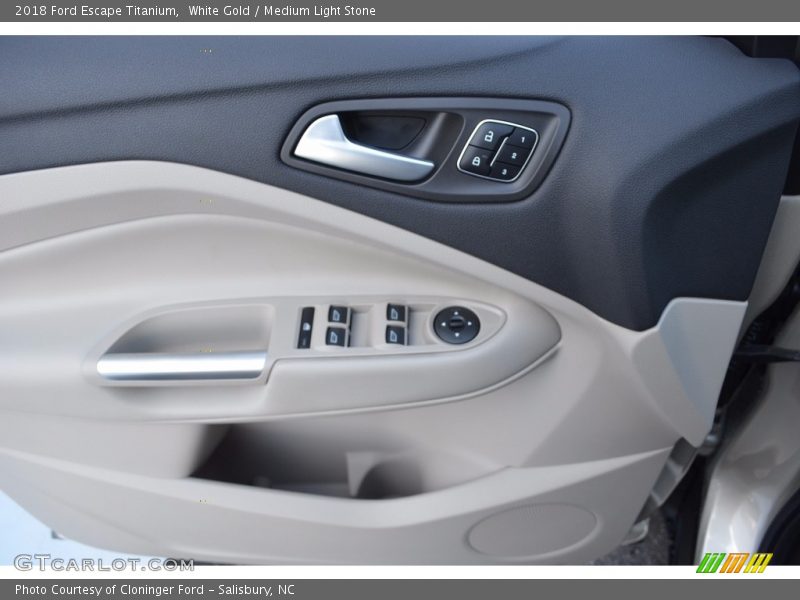 White Gold / Medium Light Stone 2018 Ford Escape Titanium