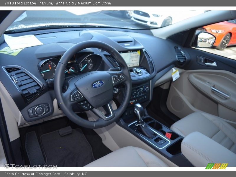White Gold / Medium Light Stone 2018 Ford Escape Titanium