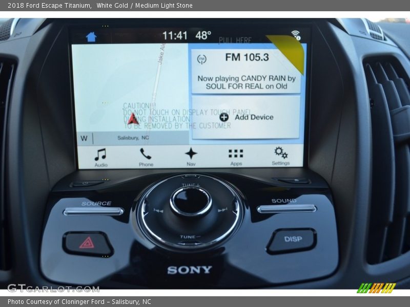 White Gold / Medium Light Stone 2018 Ford Escape Titanium