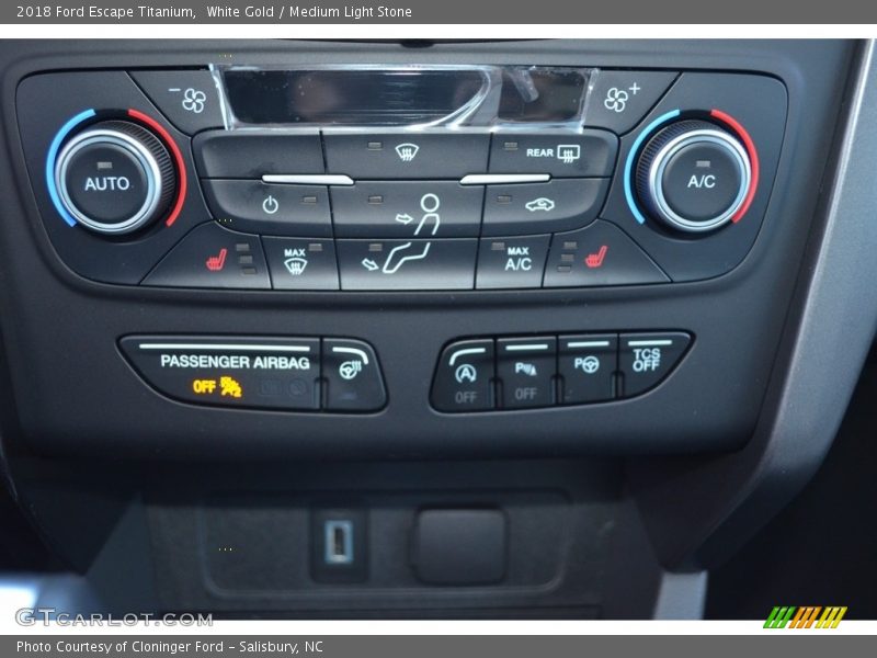 White Gold / Medium Light Stone 2018 Ford Escape Titanium