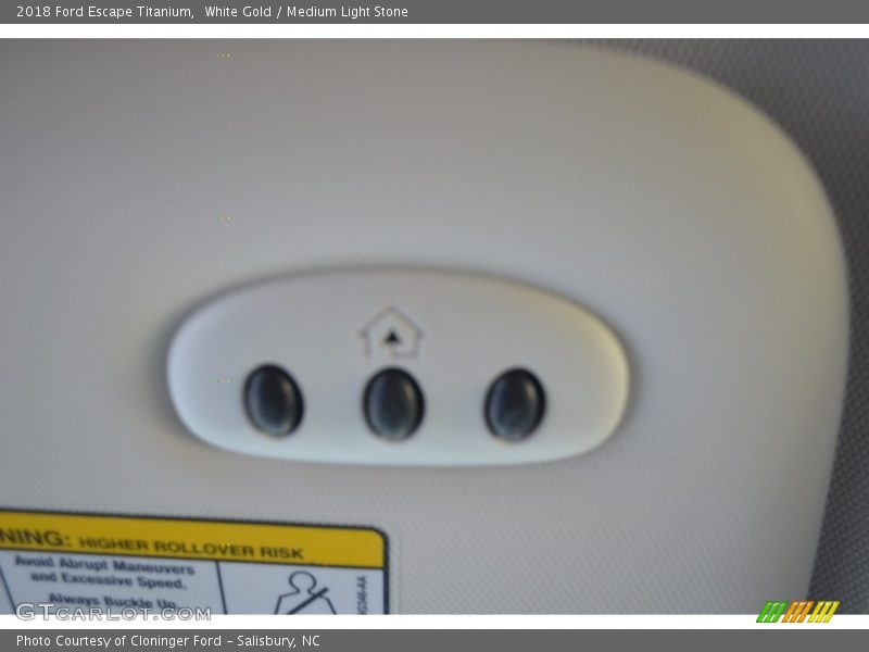 White Gold / Medium Light Stone 2018 Ford Escape Titanium