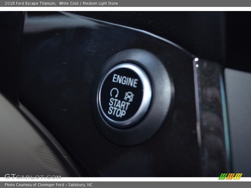 White Gold / Medium Light Stone 2018 Ford Escape Titanium