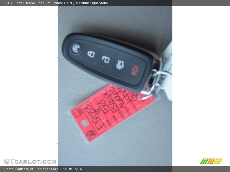 White Gold / Medium Light Stone 2018 Ford Escape Titanium
