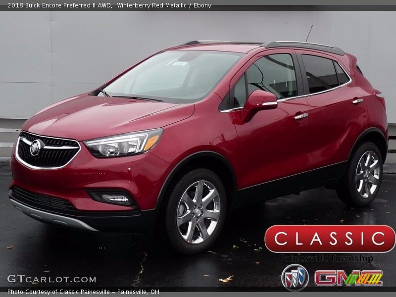 Winterberry Red Metallic / Ebony 2018 Buick Encore Preferred II AWD