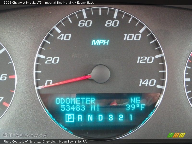 Imperial Blue Metallic / Ebony Black 2008 Chevrolet Impala LTZ